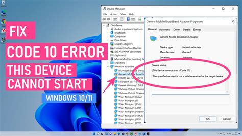 Fix This Device Cannot Start. (code 10) Error With WiFi.